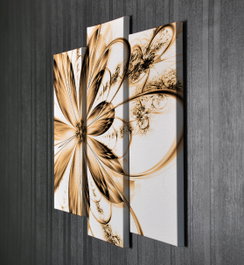 Wallity UC021 Conjunto de 3 Cuadros Decorativos sobre Lienzo Multicolor